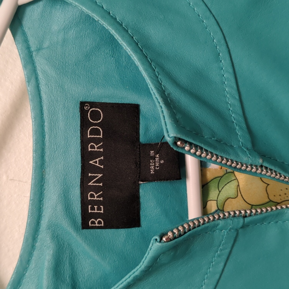 Bernado Electric Blue Leather Jacket - Silver Hardware - Cropped - Full Zip - S - Picture 10 of 15